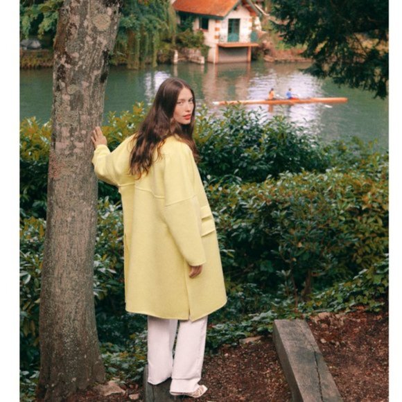 NWT Zara Wool Blend Oversized Lapel Collar Coat - Picture 12 of 12